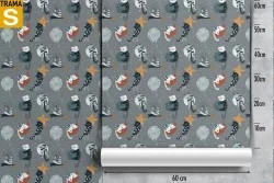 Carta da Parati Bambini Animali uccelli Decorazioni e Pattern Spazio e Pianeti