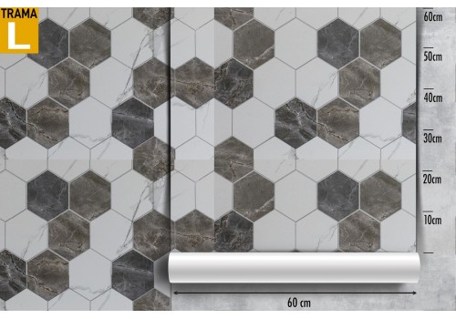 Wallpaper with geometric hexagon tile surface. 2