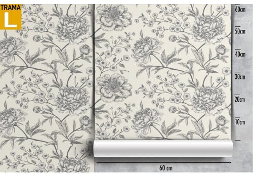 Carta da Parati fiori raffinati natura decorazione. 2