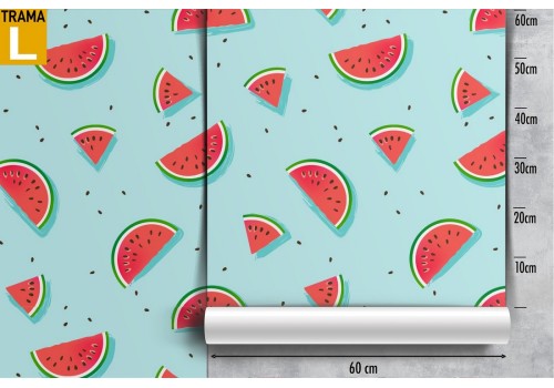 Watermelon fruit polka dot wallpaper kids decoration. 2
