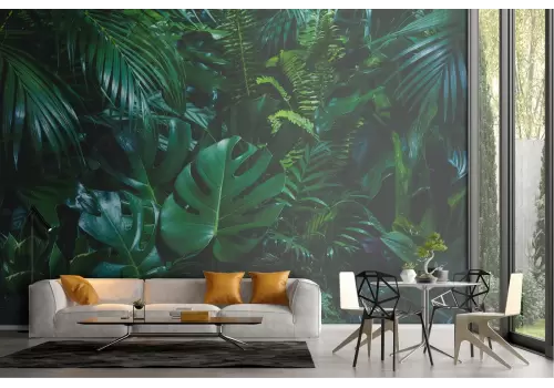 Tropical forest leaves nature wallpaper