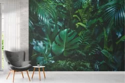 Tropical forest leaves nature wallpaper