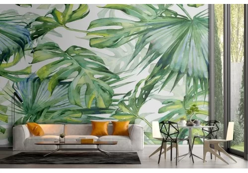 Carta da Parati Foglie Tropicale