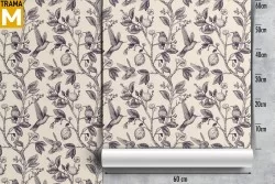 Carta da Parati animali Fiori Foglie Natura