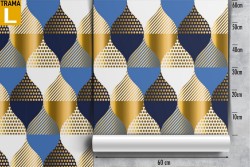'70s geometric pattern wallpaper decoration.