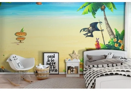 Children's Wallpaper Treasure Island Pirates