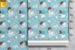 Wallpaper decoration baby angels.