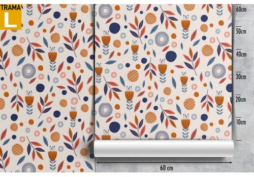 Wallpaper stylized leaves autumn nature pattern. 2