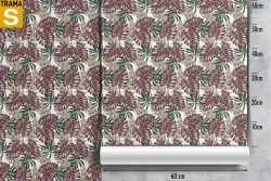 Wallpaper Design and Styles Abstract Flora and Fauna Tropical Leaves