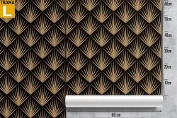 Art Deco geometric pattern wallpaper decoration.