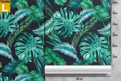 Carta da Parati figlie tropicali natura pattern.