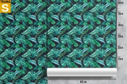 Carta da Parati Design e Stili Flora e Fauna Foglie Moderna Tropicale