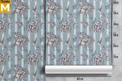 Flowers Nature Stripes and Waves Wallpaper