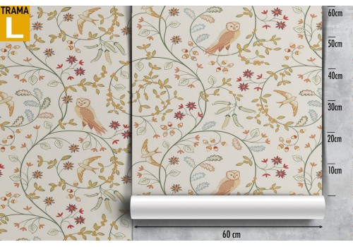 Floral and fauna nature vintage decoration wallpaper. 2