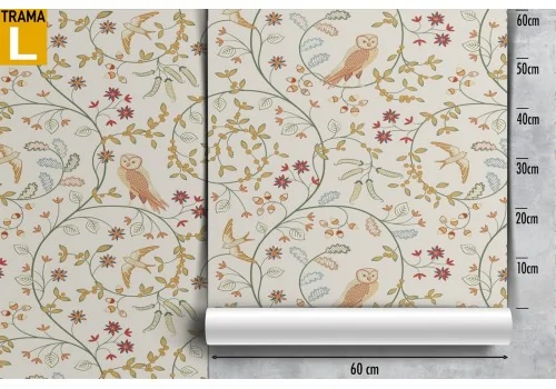 Floral and fauna nature vintage decoration wallpaper. 2