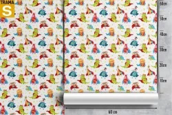 Carta da Parati Bambini Animali uccelli Personaggi e Cartoni