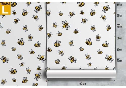 Bee wallpaper kids nature decoration. 2