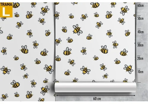 Bee wallpaper kids nature decoration. 2