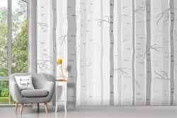 Stylized Nature Trees Wallpaper