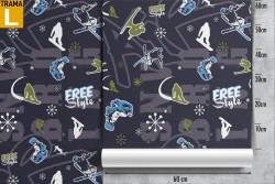 Snowboard Wallpaper Kids Decoration.