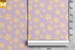 Carta da Parati Fiori Natura Stilizzata