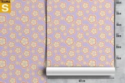 Carta da Parati Design e Stili Flora e Fauna Fiori Natura Stilizzata