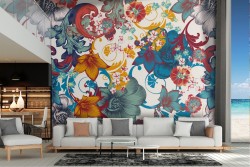 Abstract flower wallpaper decoration.