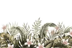 Carta da Parati Design e Stili Flora e Fauna Fiori Foglie Natura Vintage