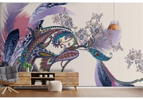 Vintage abstract flower wallpaper decoration