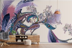 Vintage abstract flower wallpaper decoration