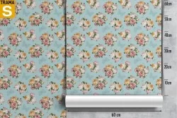 Carta da Parati Design e Stili Flora e Fauna Fiori Natura Vintage