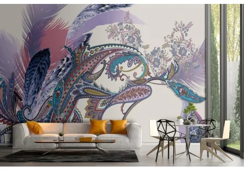 Vintage abstract flower wallpaper decoration 2