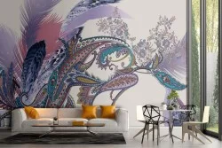 Vintage abstract flower wallpaper decoration