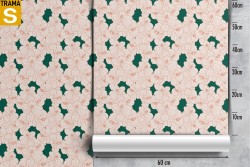 Carta da Parati Design e Stili Flora e Fauna Fiori Natura Stilizzata