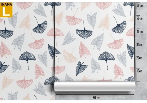 Carta da Parati foglie stilizzate pattern natura moderna. 2