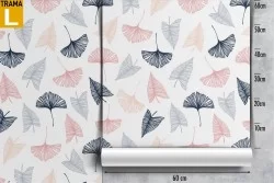 Carta da Parati foglie stilizzate pattern natura moderna.