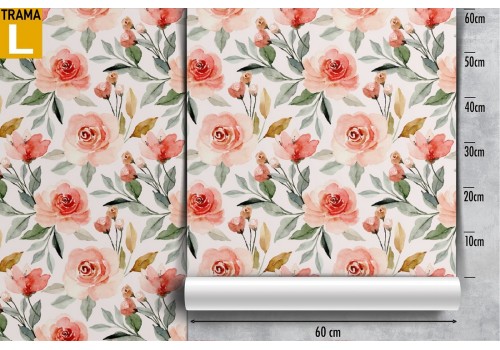 Pink flowers wallpaper pattern. 2