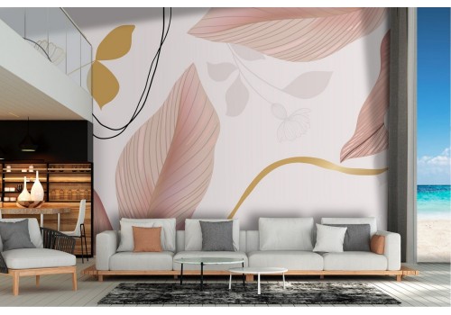 Abstract nature leaves wallpaper decoration