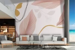 Abstract nature leaves wallpaper decoration