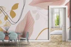 Abstract nature leaves wallpaper decoration