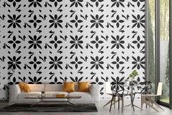 Vintage geometric wallpaper decorations.