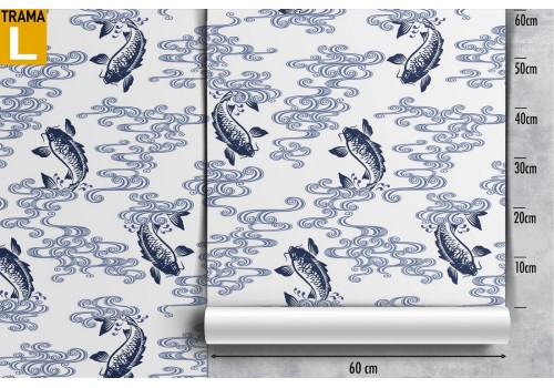 Oriental decoration wallpaper carp nature. 2