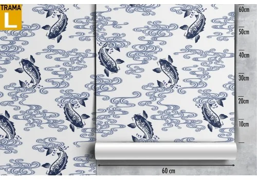 Oriental decoration wallpaper carp nature. 2