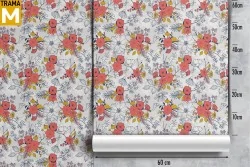 Stylized Vintage Flower Wallpaper