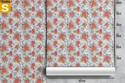 Wallpaper Design and Styles Flora and Fauna Stylized Vintage Flowers