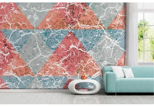 Marble surface wallpaper with triangles.