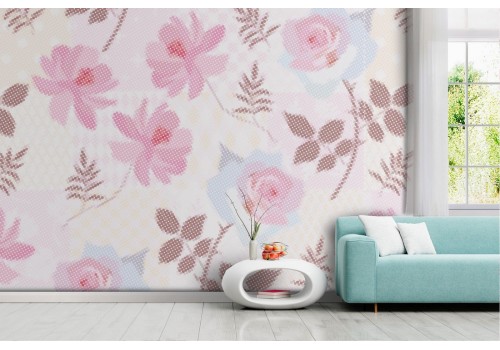 Carta da Parati pattern fiori e rose.