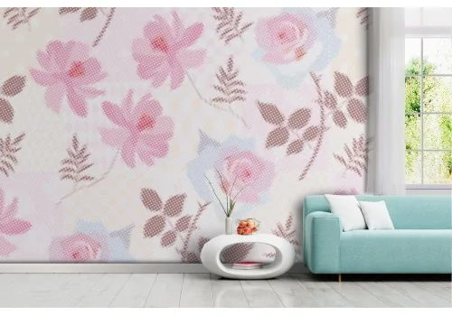 Carta da Parati pattern fiori e rose.