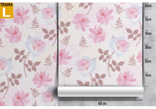 Wallpaper pattern with flowers and roses. 2
