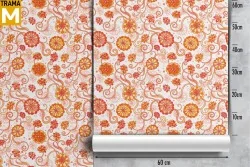 Stylized Nature Flowers Wallpaper